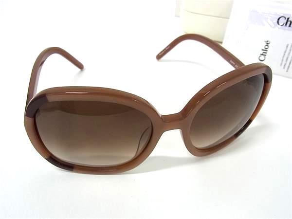 Chloe クロエ サングラス Cl2189 ピンクブラウン ブラウングラデーション プラスチック レディース 美品【本物保証】