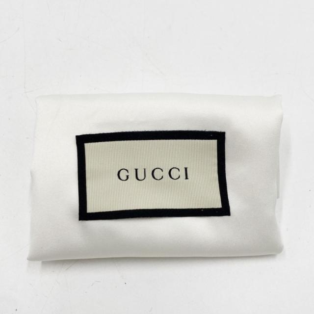 GUCCI グッチ クラッチバッグ GGマーモント 466489 アイボリー レッド ネイビー系 レザー ユニセックス ベルトモチーフ ゴールド金具 美品【本物保証】_8