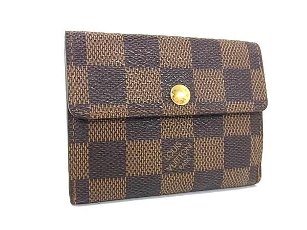 LOUIS VUITTON ルイヴィトン ケース ダミエ ラドロー N62925 エベヌ PVC レザー ユニセックス ゴールド金具 美品【本物保証】