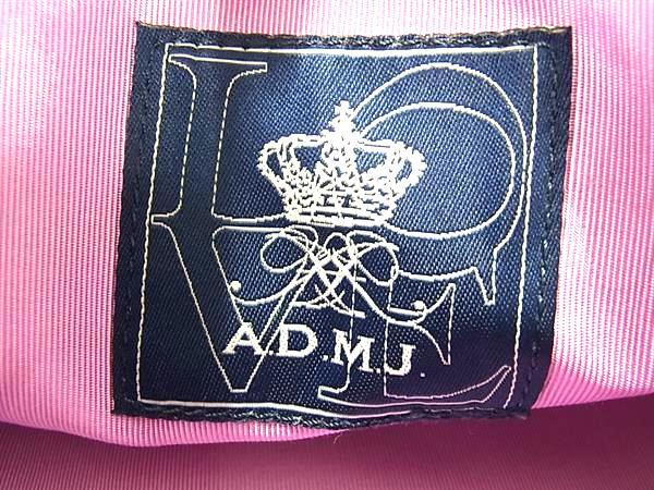 ADMJ エーディーエムジェイ ハンドバッグ ネイビー レザー レディース 2WAY シルバー金具 超美品【本物保証】_1