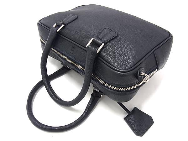 ADMJ エーディーエムジェイ ハンドバッグ ネイビー レザー レディース 2WAY シルバー金具 超美品【本物保証】_3