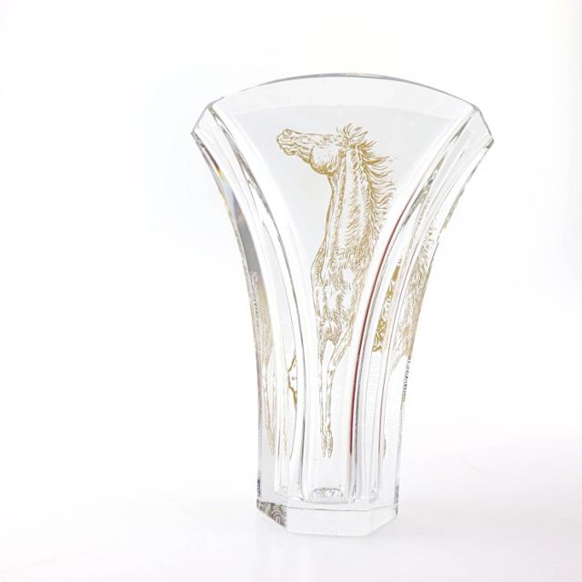 超美品 Baccarat バカラ ギンコベース アポロン - その他雑貨 クリスタル クリア 花瓶 フラワーベース 金彩 インテリア 置物 ホース 馬【本物保証】_2