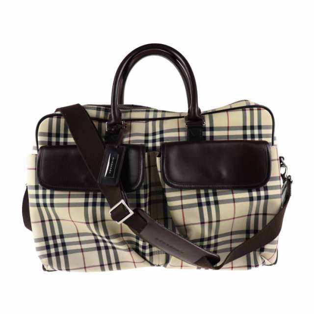 美品 Burberry バーバリー ビジネスバッグ ブリーフケース キャンバス レザー ベージュ 2way 本物保証 の通販はau Pay マーケット 3r Boutique