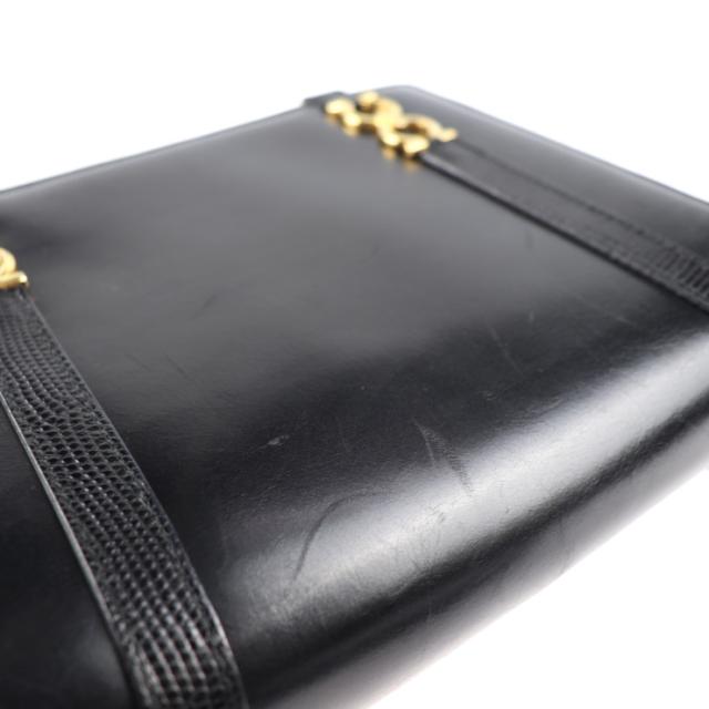 Salvatore Ferragamo サルヴァトーレ フェラガモ ガンチーニ L 21 5191 ショルダーバッグ レザー ブラック【本物保証】_7