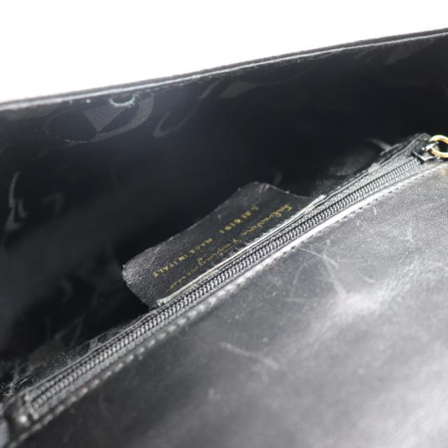 Salvatore Ferragamo サルヴァトーレ フェラガモ ガンチーニ L 21 5191 ショルダーバッグ レザー ブラック【本物保証】_8