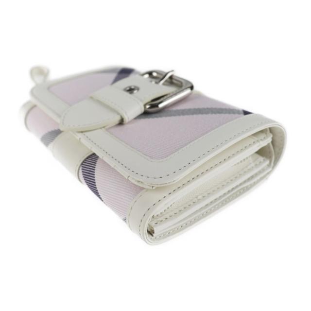 超美品 Burberry バーバリー 二つ折り財布 キャンバス レザー ピンク系マルチカラー ホワイト 本物保証 の通販はau Pay マーケット 3r Boutique