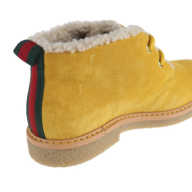 新品未使用展示品 GUCCI グッチ アングリーキャット UFO 483457 ブーツ 表記サイズ 31 スウェード マスタード イエロー系 参考サイズ 19.9cm スエード【本物保証】_6