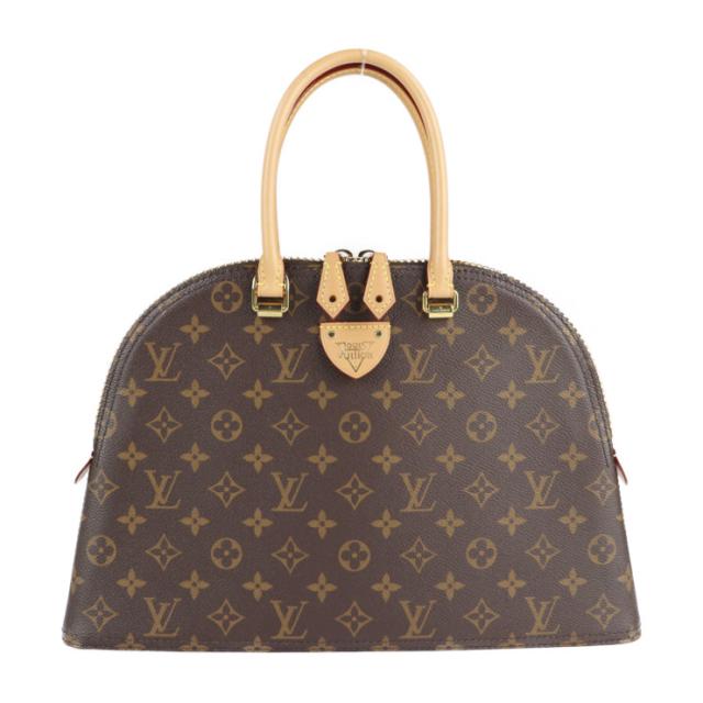 超美品 LOUIS VUITTON ルイ ヴィトン LVムーンアルマ モノグラム M44961 ハンドバッグ PVC レザー ブラウン 2WAY ショルダー トート ビトン【本物保証】