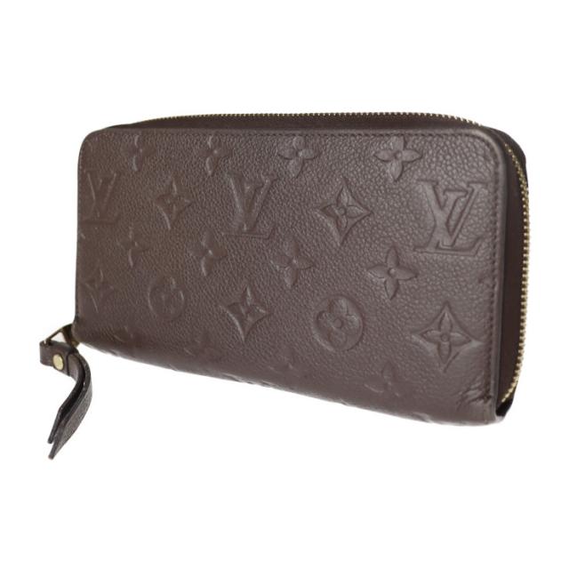 LOUIS VUITTON ルイ ヴィトン ジッピーウォレット モノグラムアンプラント M60548 長財布 レザー テール ブラウン系 ラウンドファスナー ビトン【本物保証】_1