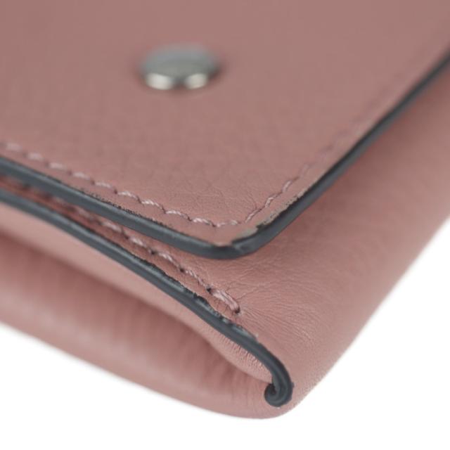 超美品 BURBERRY バーバリー 財布 4076665 長財布 レザー ダスティローズ ピンク系 二つ折り Wホック【本物保証】