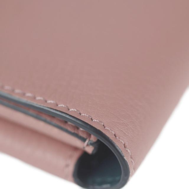 超美品 BURBERRY バーバリー 財布 4076665 長財布 レザー ダスティローズ ピンク系 二つ折り Wホック【本物保証】