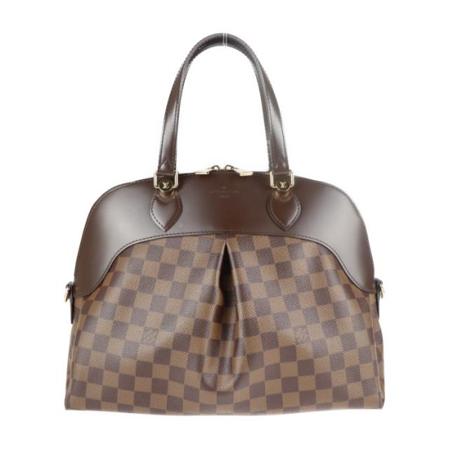 美品 LOUIS VUITTON ルイ ヴィトン サルヴィ ダミエキャンバス  N41399 ハンドバッグ PVC レザー エベヌ ブラウン  ビトン【本物保証】