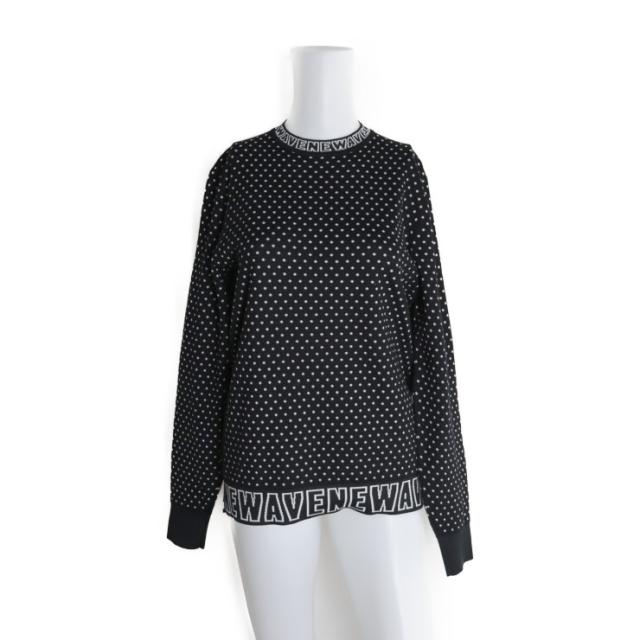 超美品 DIOR HOMME ディオールオム 733M632ZT649 ニット ウール66％ ポリエステル34％ ブラック 長袖 トップス ドット柄【本物保証】