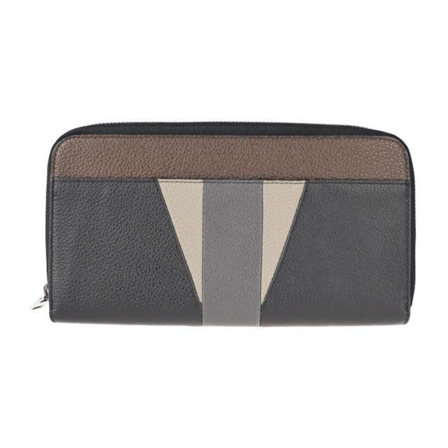 超美品 Furla フルラ ラウンドジップ ウォレット - 長財布 レザー ブラック オーガナイザー ラウンドファスナ 二つ折り財布【本物保証】の通販は