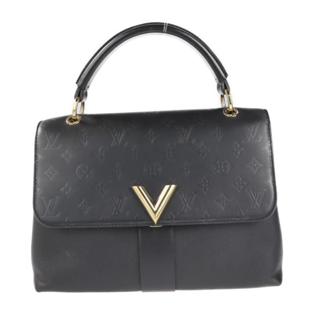 美品 LOUIS VUITTON ルイ ヴィトン ヴェリー モノグラムシャドウ M51989 ハンドバッグ レザー ノワール ブラック ワンハンドルバッグ 2WAY ショルダーバッグ ビトン【本物保証】