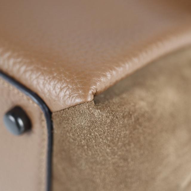 新品未使用展示品 COACH コーチ ブティックライン 4612 ハンドバッグ レザー スウェード パイソン ブラウン 2WAY ショルダー フラップ【本物保証】_5