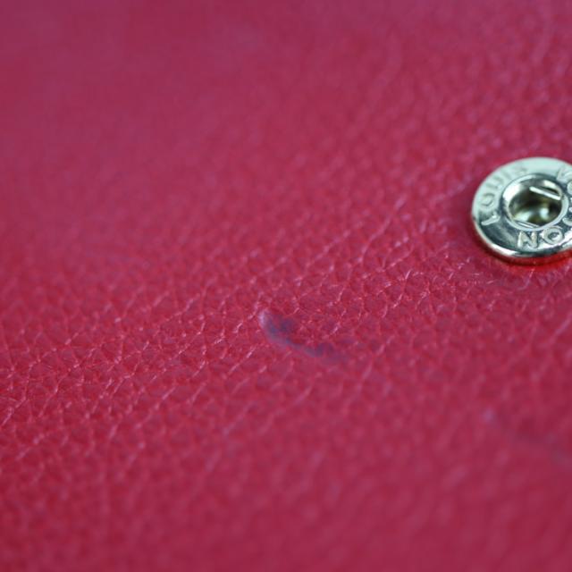 美品 LOUIS VUITTON ルイ ヴィトン ポルトフォイユ ロックミー M61277 長財布 レザー ルビー レッド 二つ折り フラップ LVロゴ ビトン【本物保証】_8