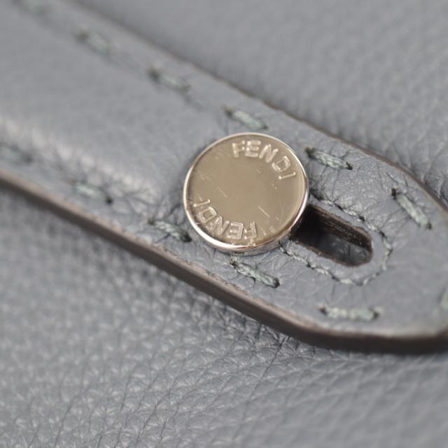 美品 FENDI フェンディ セレリア 7M0225 クラッチバッグ レザー ブルーグレー セカンドバッグ ハンドバッグ【本物保証】_6