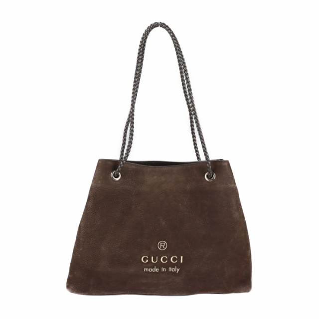 美品 GUCCI グッチ 419689 トートバッグ ヌバック ブラウン 肩掛け