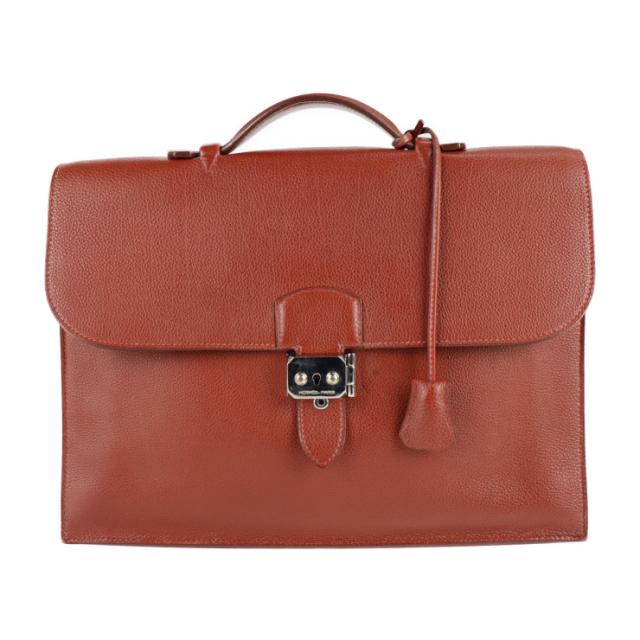 HERMES エルメス サックアデペッシュ 34 - ビジネスバッグ トゴ ブラウン系 ブリーフケース 書類鞄 □D刻印【本物保証】