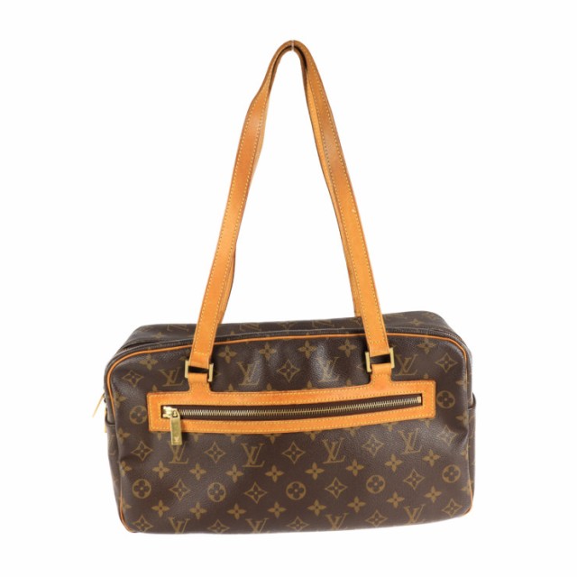 LOUIS VUITTON ルイ ヴィトン シテGM モノグラム M51181 ショルダーバッグ PVC レザー ブラウン ビトン【本物保証】