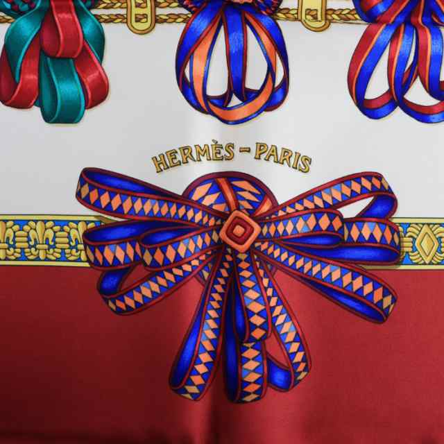 超美品 HERMES エルメス Les Rubans Du Cheval 馬のリボン カレ90 ...