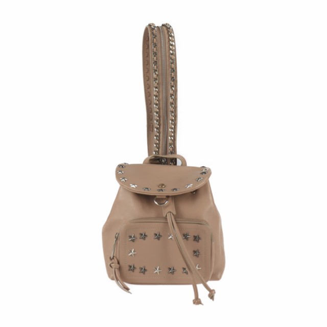 JIMMY CHOO ジミーチュウ SUKI スキ ワンショルダーバッグ - リュック・デイパック レザー ピンクベージュ スタースタッズ 2WAY ミニバッグ ショルダー【本物保証】の通販は