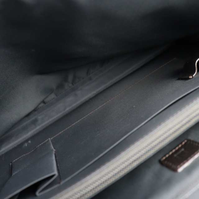 Dunhill ダンヒル D-EIGHT ディーエイト ビジネスバッグ PVC レザー ダークブラウン ブリーフケース 書類鞄  ダイヤルロック【本物保証】