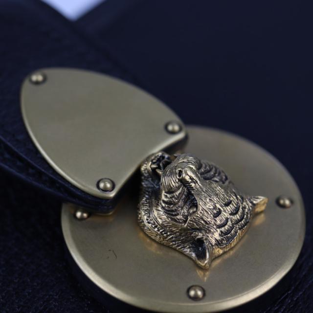 超美品 GUCCI グッチ キャットヘッド 495655 ビジネスバッグ レザー