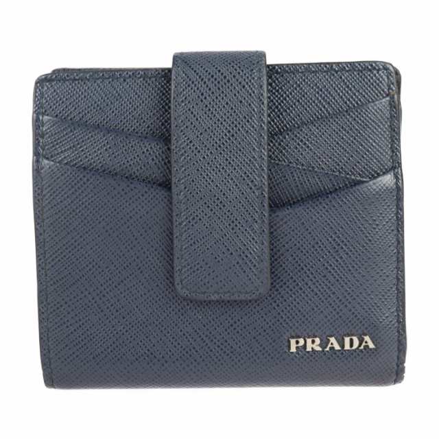 返品交換不可 超美品 PRADA プラダ 2MC063 2DER F0WCV 二つ折り財布