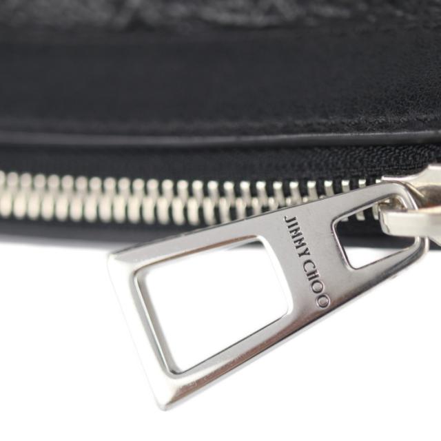 美品 JIMMY CHOO ジミーチュウ デレク DEREK DEREK EMG セカンドバッグ レザー ブラック スタースタッズ エンボス【本物保証】_4