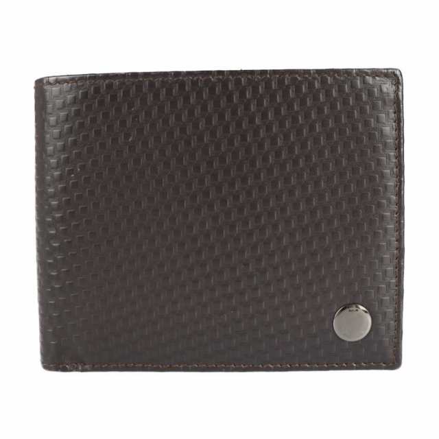 dunhill 折り財布 札入れ レザー ロゴ金具 ダークグレー系 - 小物