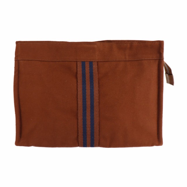 美品 HERMES エルメス フールトゥ セカンドバッグ キャンバス ブラウン クラッチバッグ【本物保証】|au PAY マーケット