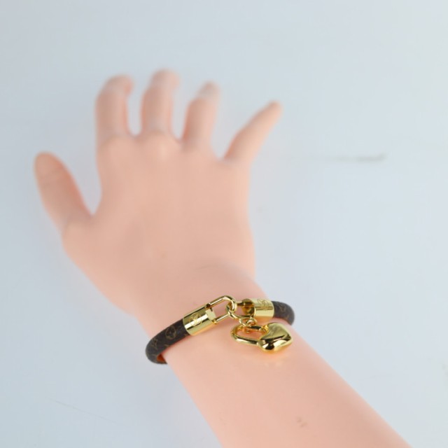 超美品 LOUIS VUITTON ルイ ヴィトン ブラスレ クレイジー インロック M6451F ブレスレット 表記サイズ 17 モノグラムキャンバス メタル