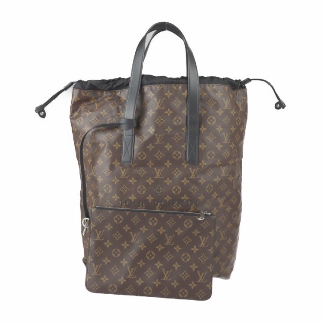 超美品 LOUIS VUITTON ルイ ヴィトン カバ ライト モノグラム マカサー M43416 トートバッグ PVC レザー ブラウン 藤原ヒロシコラボ フラの通販は