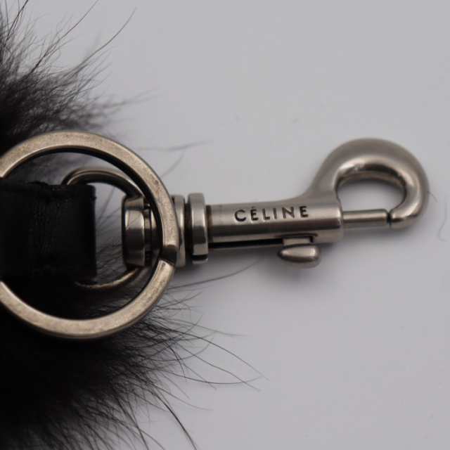 超美品 CELINE セリーヌ FOX tail フォックス テール キーホルダー ...