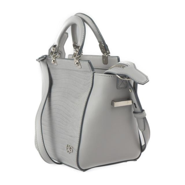 GIVENCHY ジバンシィ HDG - ハンドバッグ レザー リザード型押しレザー グレー 2WAY ショルダーバッグ トートバッグ【本物保証】_1