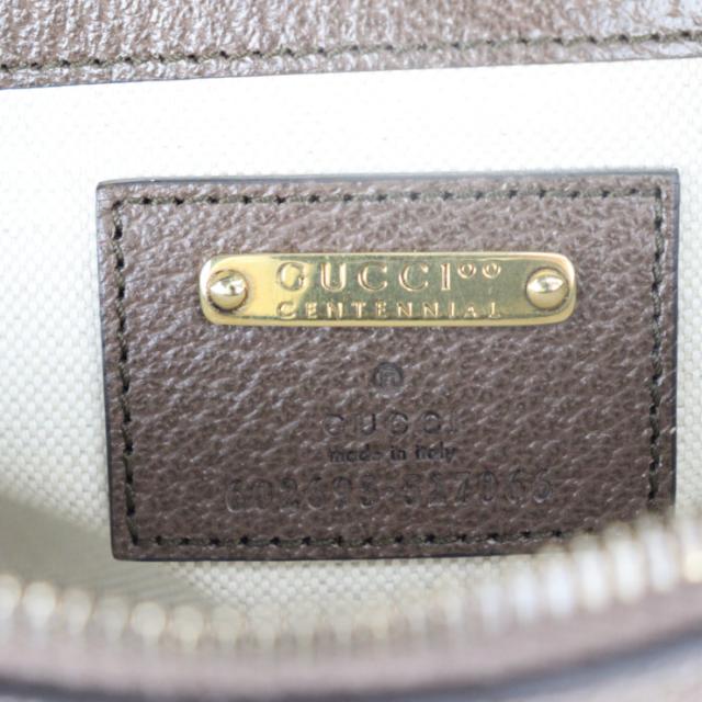 新品未使用展示品 GUCCI グッチ ベルトバッグ 100周年記念 602695 ウエストバッグ カーフレザー ブラウン ロゴ ボディバッグ ウエストポーチ バムバッグ【本物保証】_6