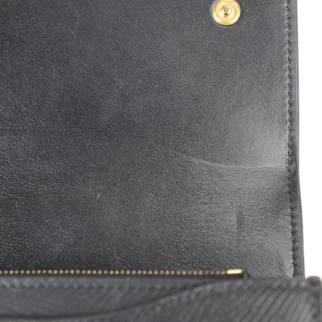 CELINE◆ラージフラップ/長財布/レザー/GRY/レディース CELINE セリーヌ ラージフラップマルチファンクション 長財布 レッド