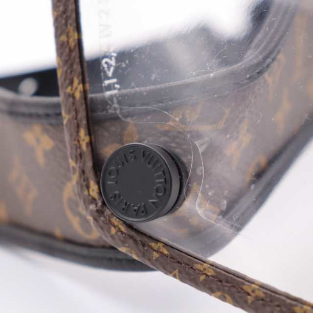 超美品 LOUIS VUITTON ルイ ヴィトン ビジェール LVシールド モノグラム M76727 その他帽子 PVC レザー ブラウン フェイスシールド フェイスガード ビトン【本物保証】 超美品 LOUIS VUITTON ルイ ヴィトン ビジェール LVシールド