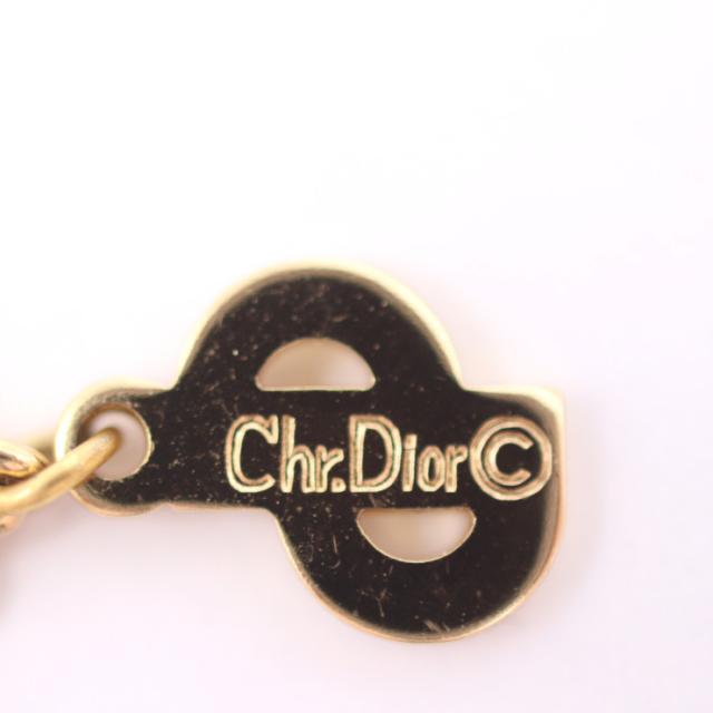 美品 Christian Dior クリスチャンディオール ネックレス ネックレス メタル ラインストーン ゴールド CDロゴ カラーストーン ペンダント【本物保証】_5