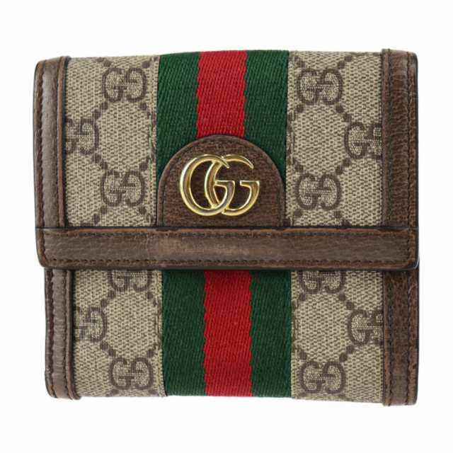 GUCCI グッチ シェリーライン 523173 二つ折り財布 GGスプリーム