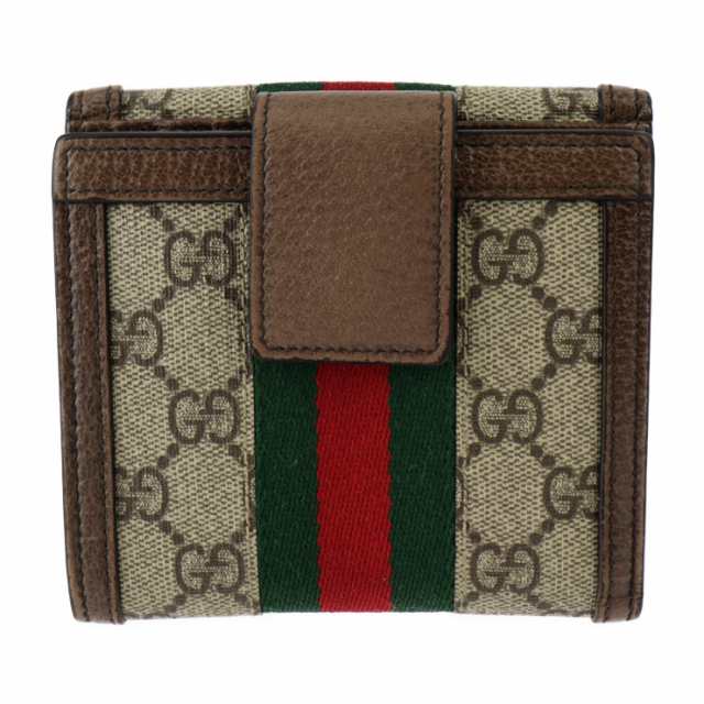 GUCCI グッチ シェリーライン 523173 二つ折り財布 GGスプリーム