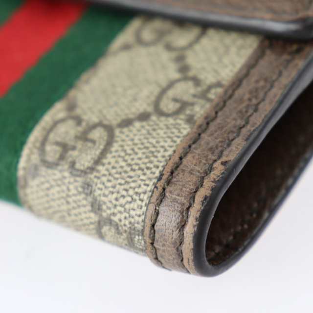 GUCCI グッチ GGパターン レザー 折り財布 オフィディア GGスプリーム