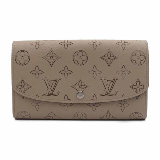 LOUIS VUITTON ルイ ヴィトン  ポルトフォイユ イリス 二つ折り財布 M60144 モノグラムマヒナ   ガレ ベージュ系 シルバー金具  長財布 ビトン 【本物保証】