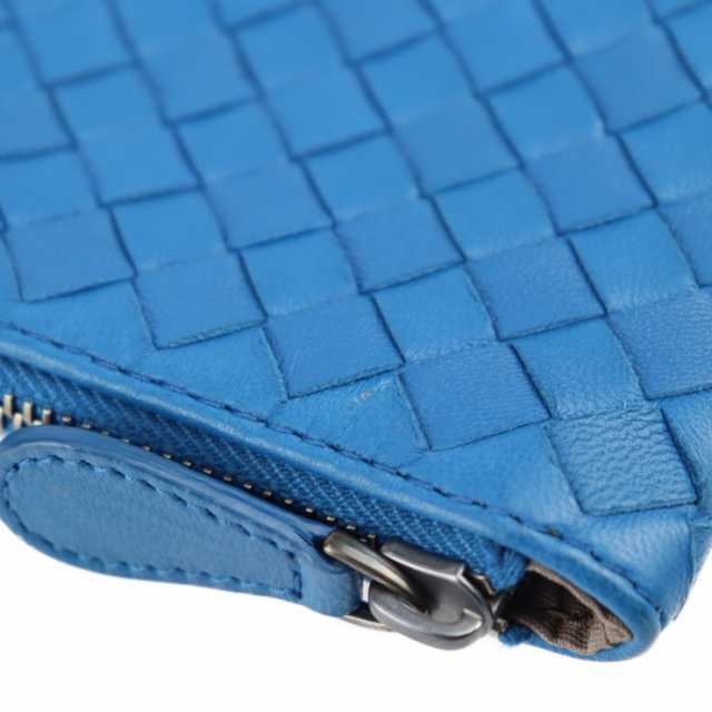 BOTTEGAVENETA ボッテガヴェネタ イントレチャート ドキュメントケース セカンドバッグ 256400 ラムスキン   ブルー   クラッチバッグ ポーチ 【本物保証】