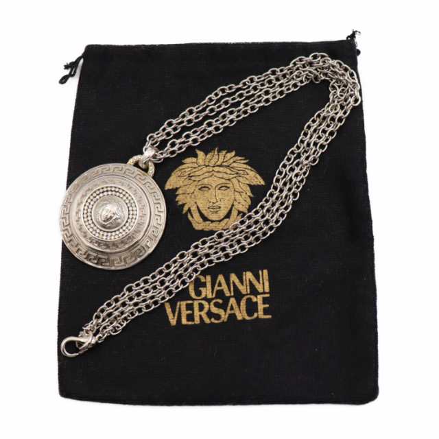 超美品 VERSACE ヴェルサーチ ネックレス メタル ラインストーン