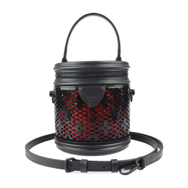 超美品 LOUIS VUITTON ルイ ヴィトン カンヌ モノグラム レース M20363 ハンドバッグ レザー ブラック バニティバッグ 2WAY ショルダーバッグ ビトン【本物保証】