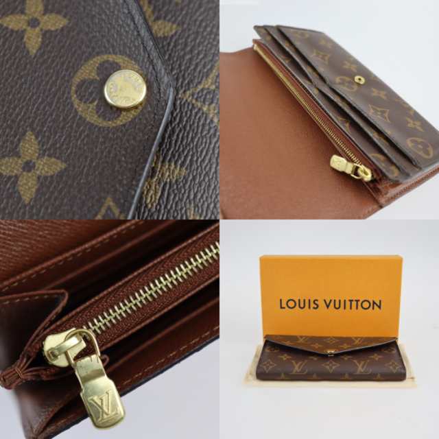 LOUIS VUITTON ルイ ヴィトン  ポルトフォイユ サラ 長財布 M60531 モノグラムキャンバス レザー  ブラウン ゴールド金具  ビトン 【本物保証】