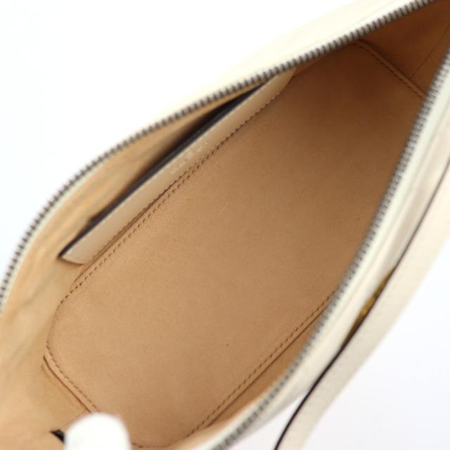 新品未使用展示品 GUCCI グッチ GGマーモント 739166 ショルダーバッグ レザー ホワイト系 アイボリー キルティング ハンドバッグ【本物保証】_7